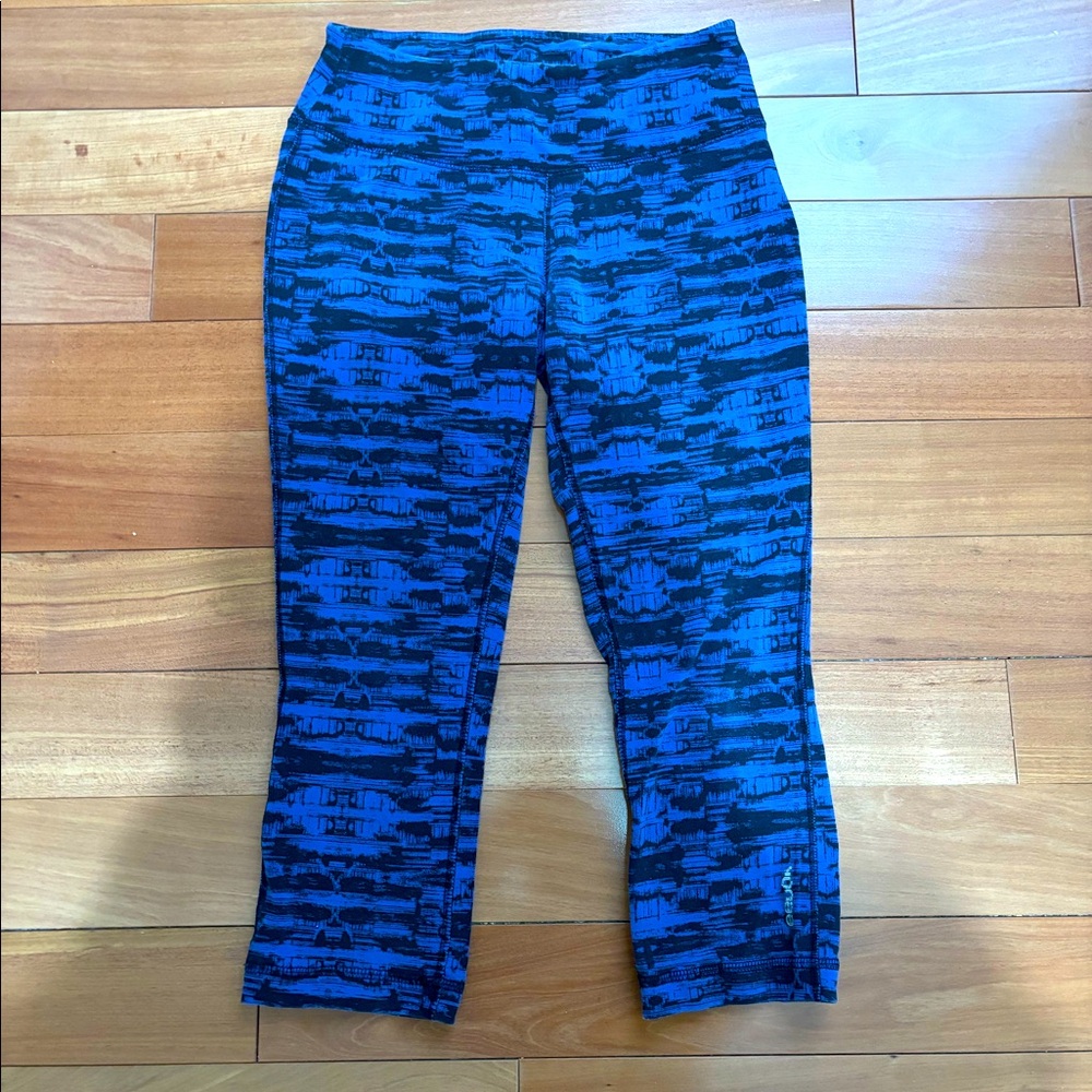 Purple Printed Cropped Reebok Leggings